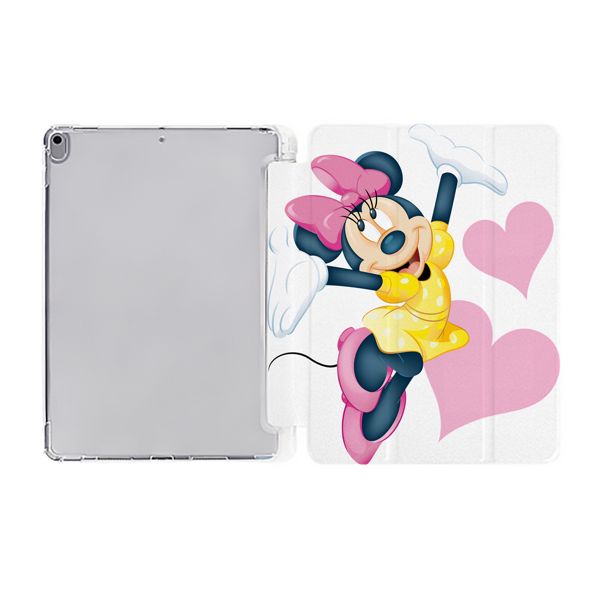 （画像用） ミッキーマウス Mickey Mouse IPad ケース ペン収納付き 三つ折りスタンド PUレザー×シリコン 対応機種9.5/10.5/10.9インチ